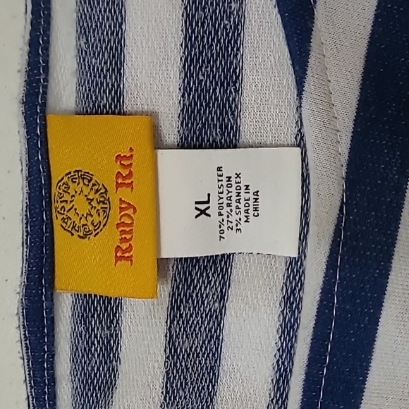 Ruby Rd women's blue and white striped dress size XL - Picture 3 of 5